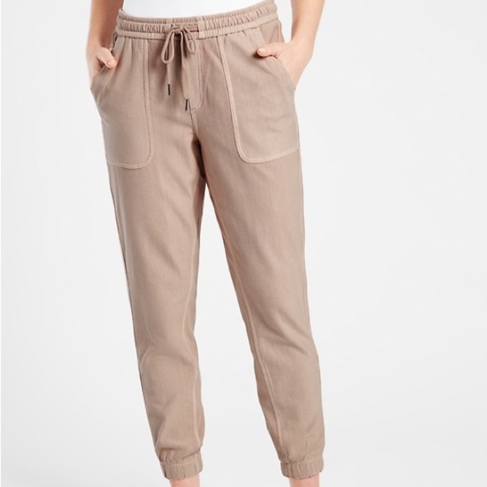 Athleta Farallon Joggers Taupe Brown size 18 Athleisure Loungewear
